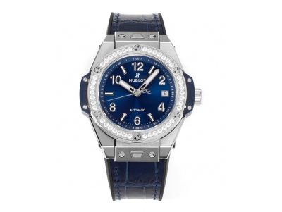 MS Factory Hublot Big Bang Silver steel case with White diamond Watch